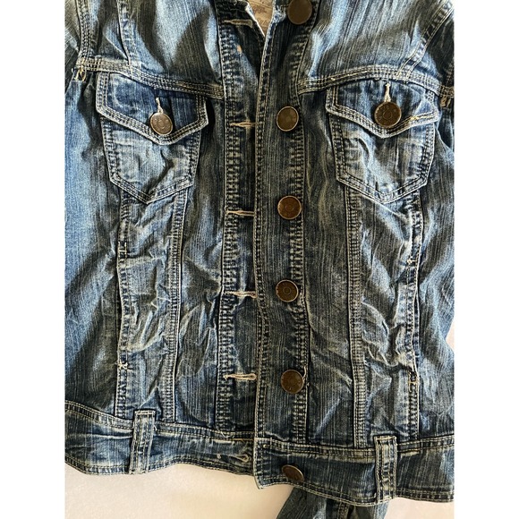 Sybilla Jean jacket woman’s/teens cute butterfly emblem size S - Picture 2 of 11